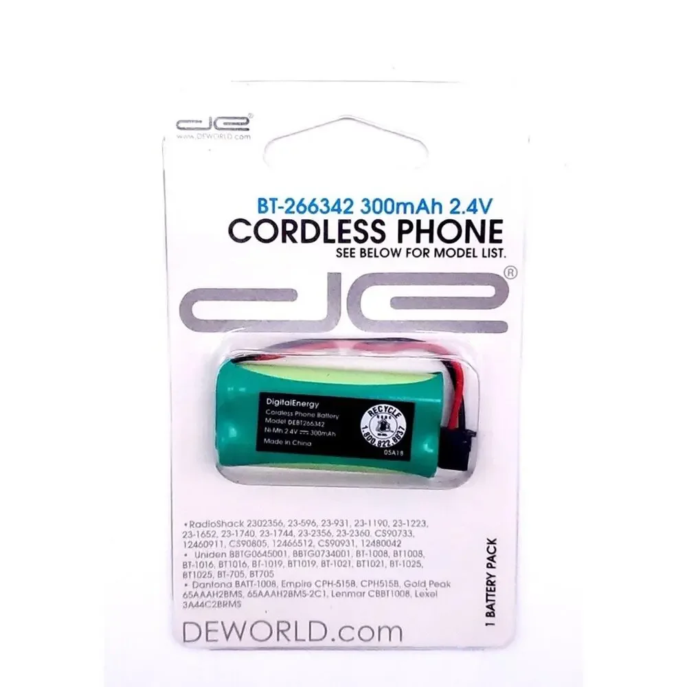 Cordless Phone Battery BT-266342 300 mAh 2.4V battery